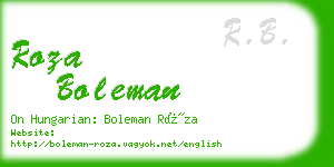 roza boleman business card